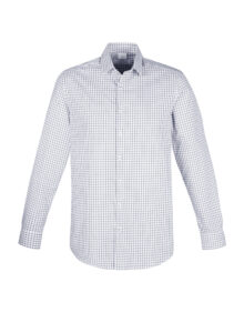 Mens Noah L/S Shirt White/Storm Blue Check S